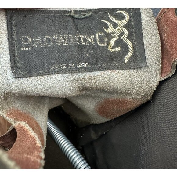 Vtg 70s Browning Arms Co Brown Leather Lace Up Work Boots‎ USA Made Vibram Sz 8A main image 8